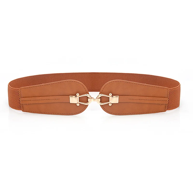 

PU Leather Blet Women Elastic Wide Belts For Women Thick Waist Belt For Dress Waistband Cummerbunds Women Designer Belt Luxury