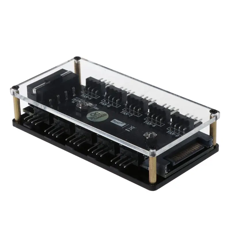 Fan HUB Adapter 4Pin Molex or SATA 15Pin Power Connector CPU Cooler PC Chassis Case Cooling Splitter Converter | Компьютеры и офис