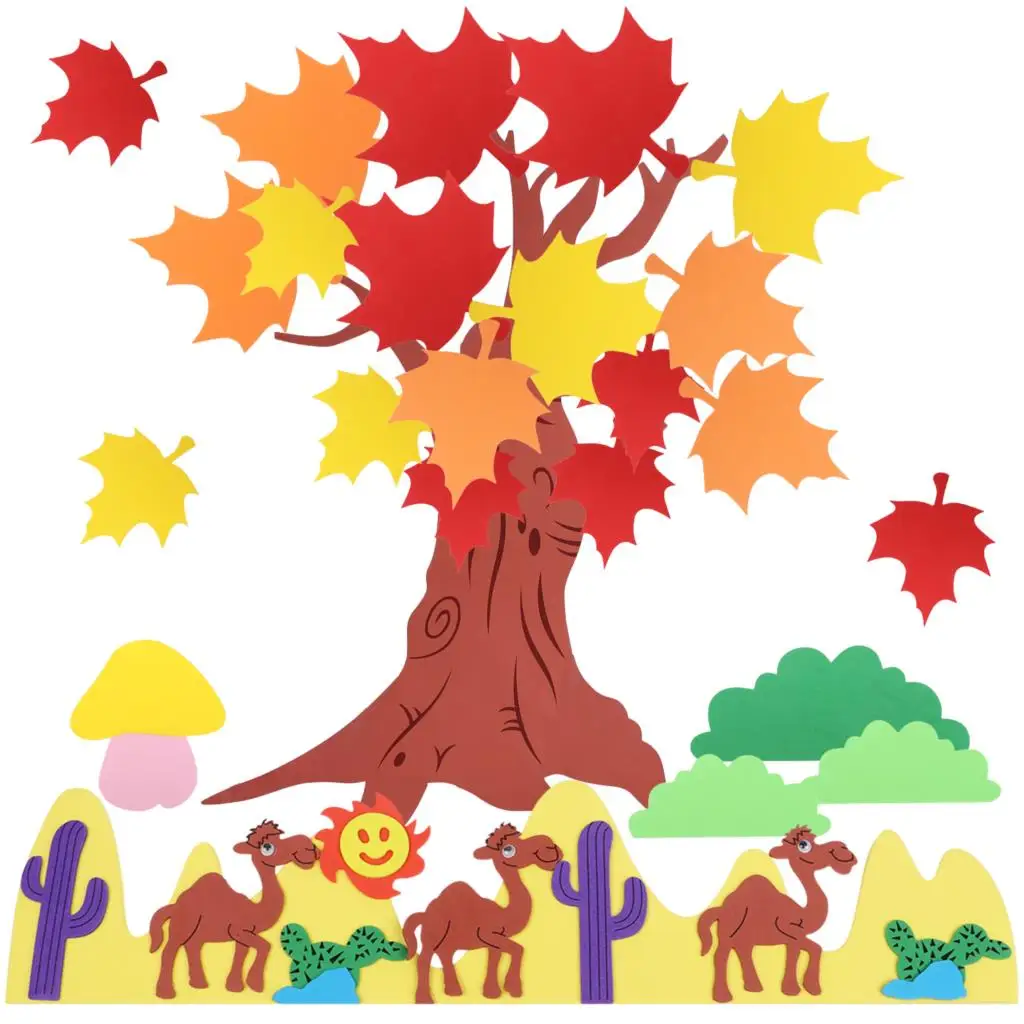 

1Pack Classroom Tree Bulletin Board Set Autumn Thanksgiving Fall Tree Bulletin Board Wall Decorative Railings