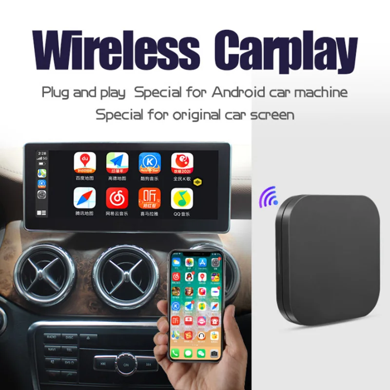 

JIUYIN Wireless Apple CarPlay IOS 14 Adapter Auto Connect for vw Volkswagen Ford Audi Mercedes Peugeot Toyota Honda Nissan Opel