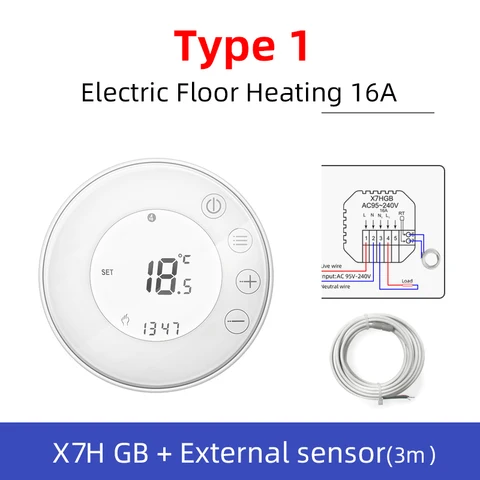 Умный Wi-Fi термостат Tuya, контроллер температуры для нагрева пола и воды, с дистанционным управлением через Alexa Google Home