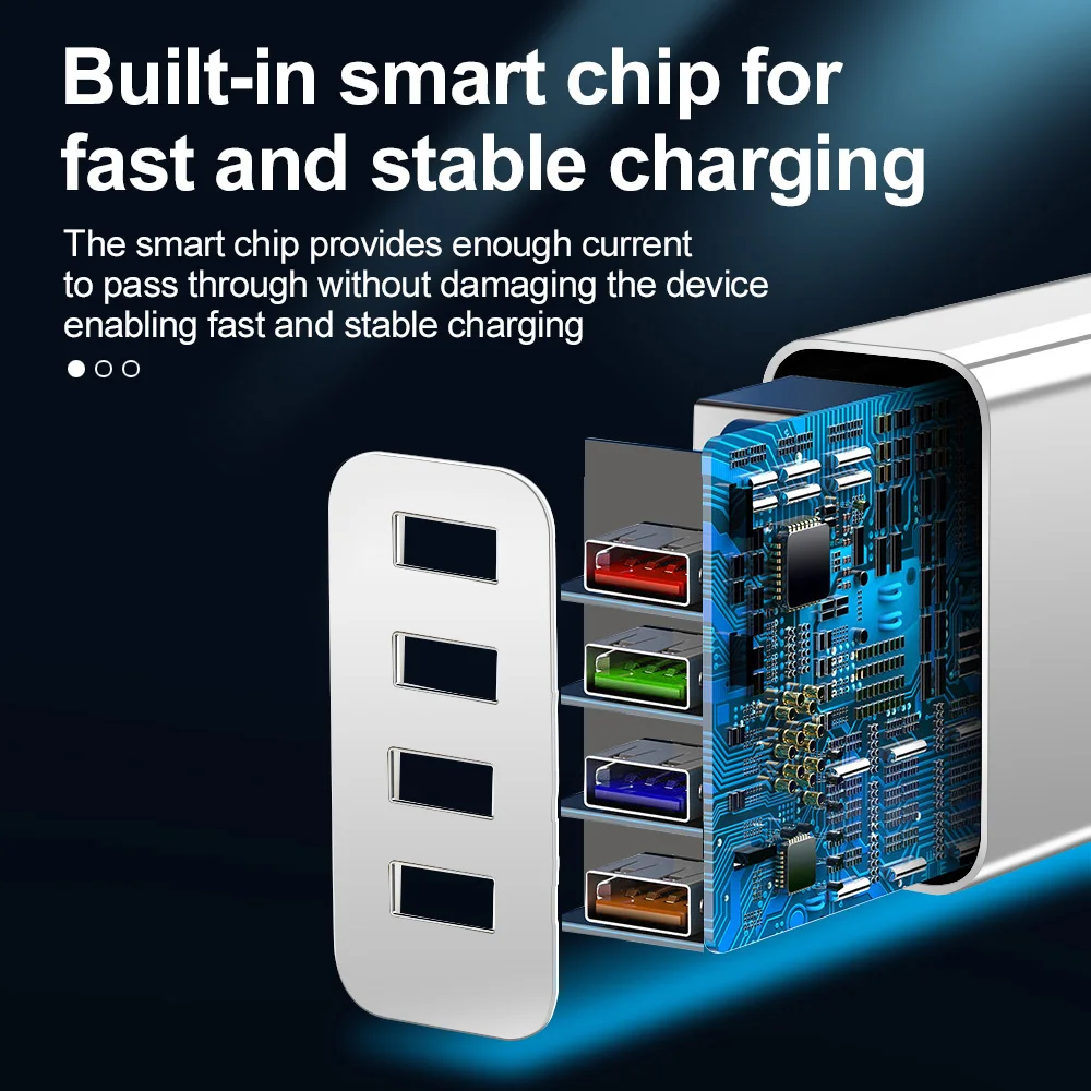 USB Charger 3.1A EU/US Fast Quick Charge 4.0 3.0 For Samsung iPhone 11 7 X Xiaomi 4 Ports Mobile Phones charger adapter | Мобильные