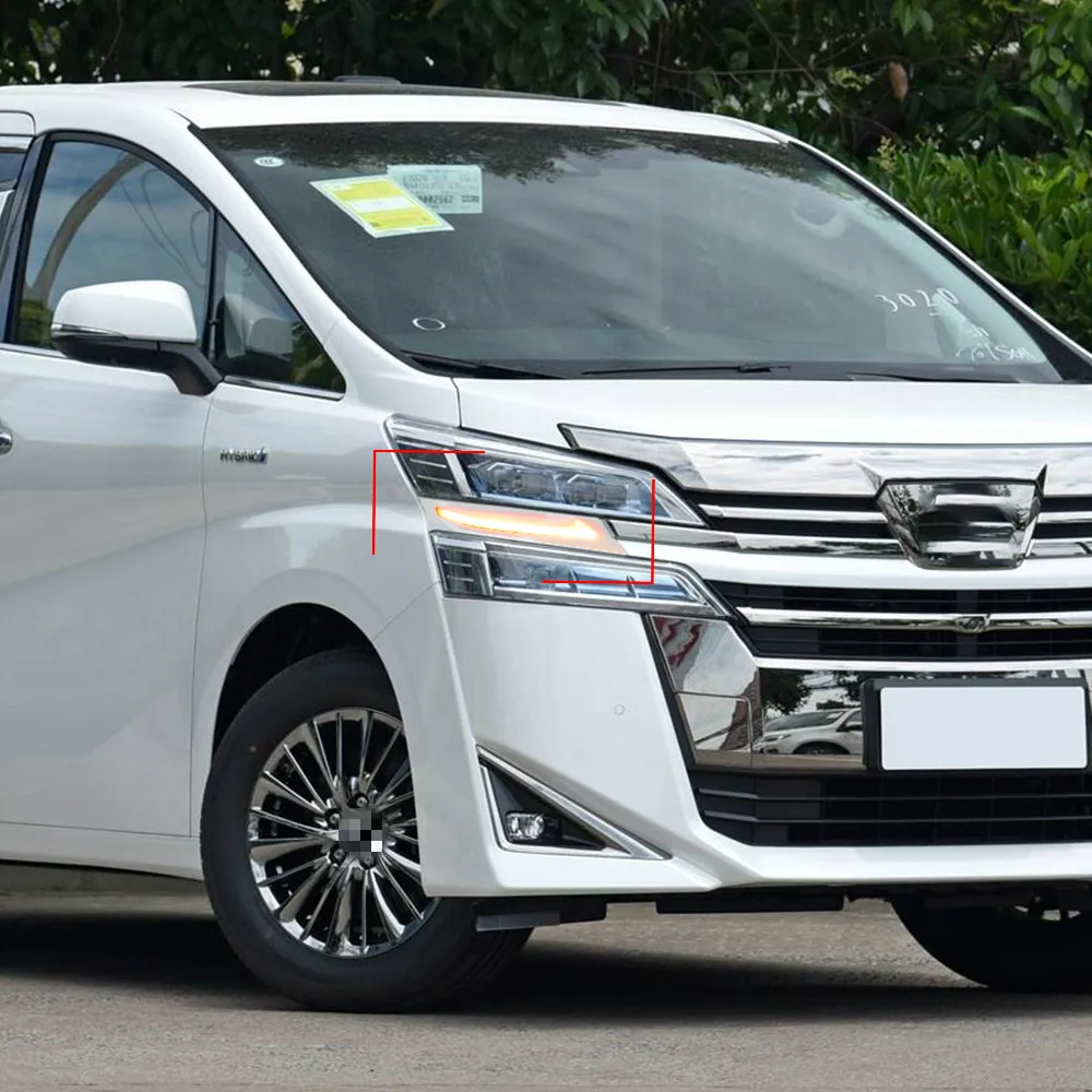 Дневные ходовые огни светодиодные дневные для Toyota Vellfire 30 2016 2017 2018 2019 с указателем