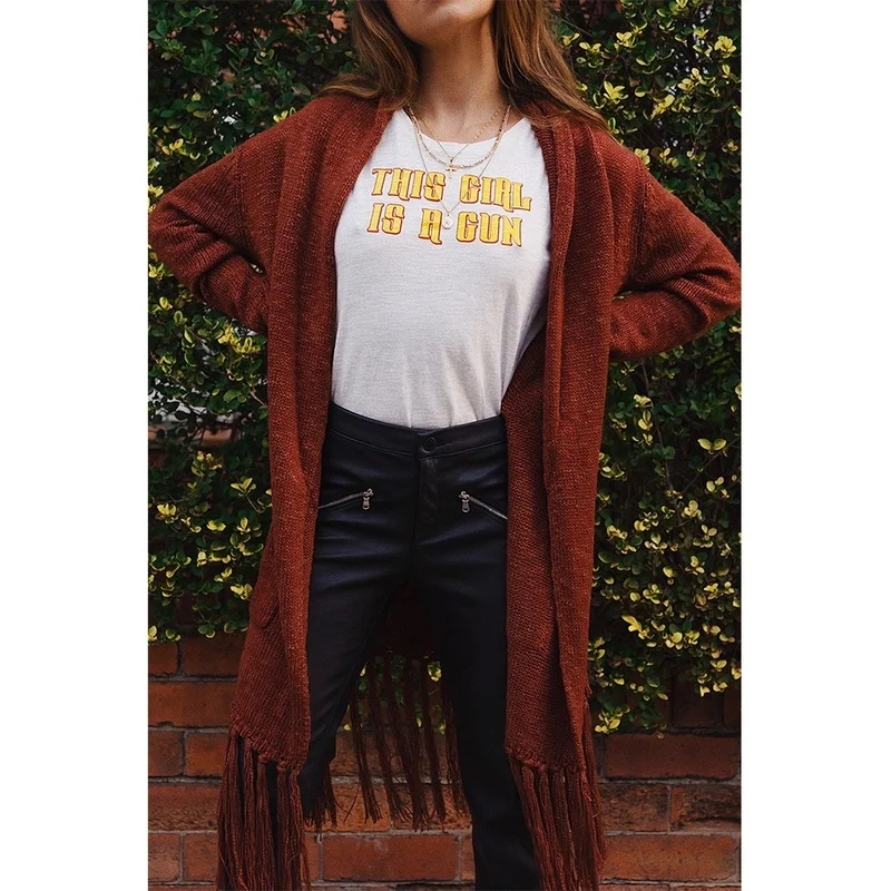 ZOGAA Autumn Long Sweater Women Four-color Cardigan Winter Female Solid Slit Loose Tassel Knit Coat Casual Outwear |