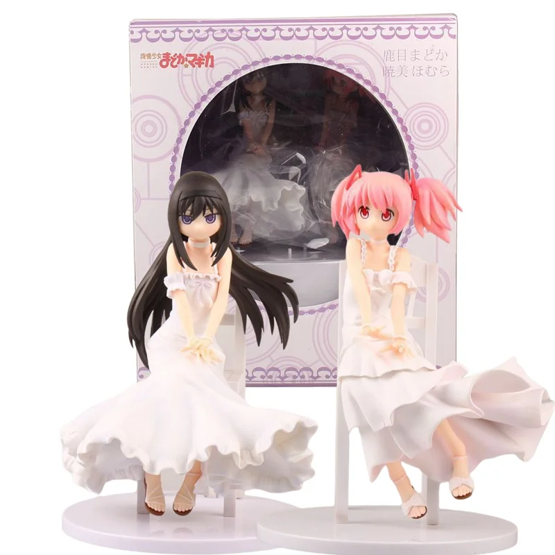 

Японское аниме Puella Magi Madoka Magica Akemi Homura Kaname Madoka белое платье Красивая статуя Игрушки для девочек