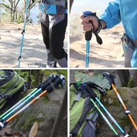 hot light adjustable camping hiking walking trekking stick alpenstock carbon fiber climbing skiing trekking pole 1pc