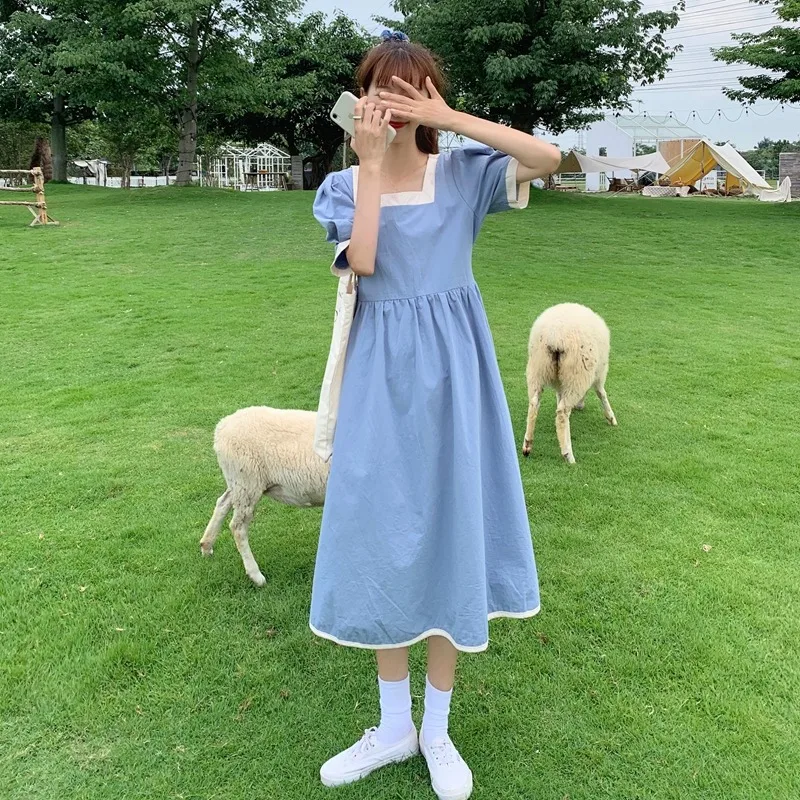 Женское шифоновое платье летнее сказочное милое средней длины до колен с