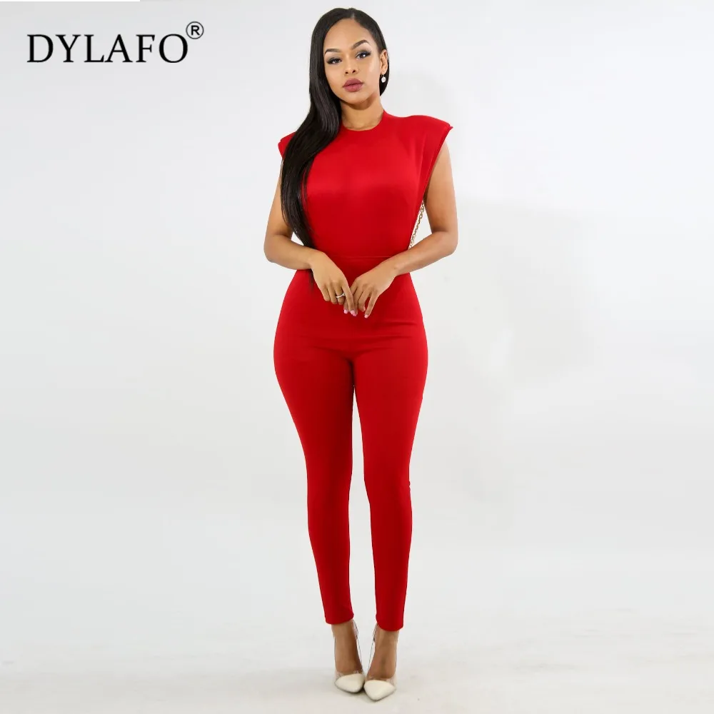Горячая Распродажа, сексуальный женский комбинезон с жемчужной цепочкой и открытой спиной, Облегающий комбинезон без рукавов, женские вечерние комбинезоны, повседневные Комбинезоны с кисточками