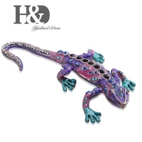 hd lizard shape figurine trinket boxes ring holder hinged animal jewelry collectible box christmas decoration ornament for home