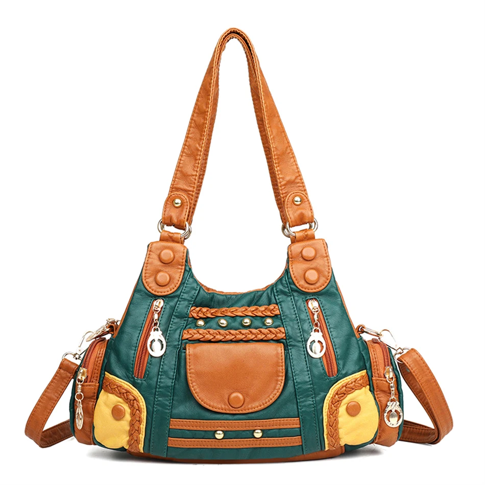 

Vintage High Quality Leather Luxury Handbags Female Bag Designer Ladies Hand Bags for Women 2021 Sac A Main Femme Bolsa Feminina