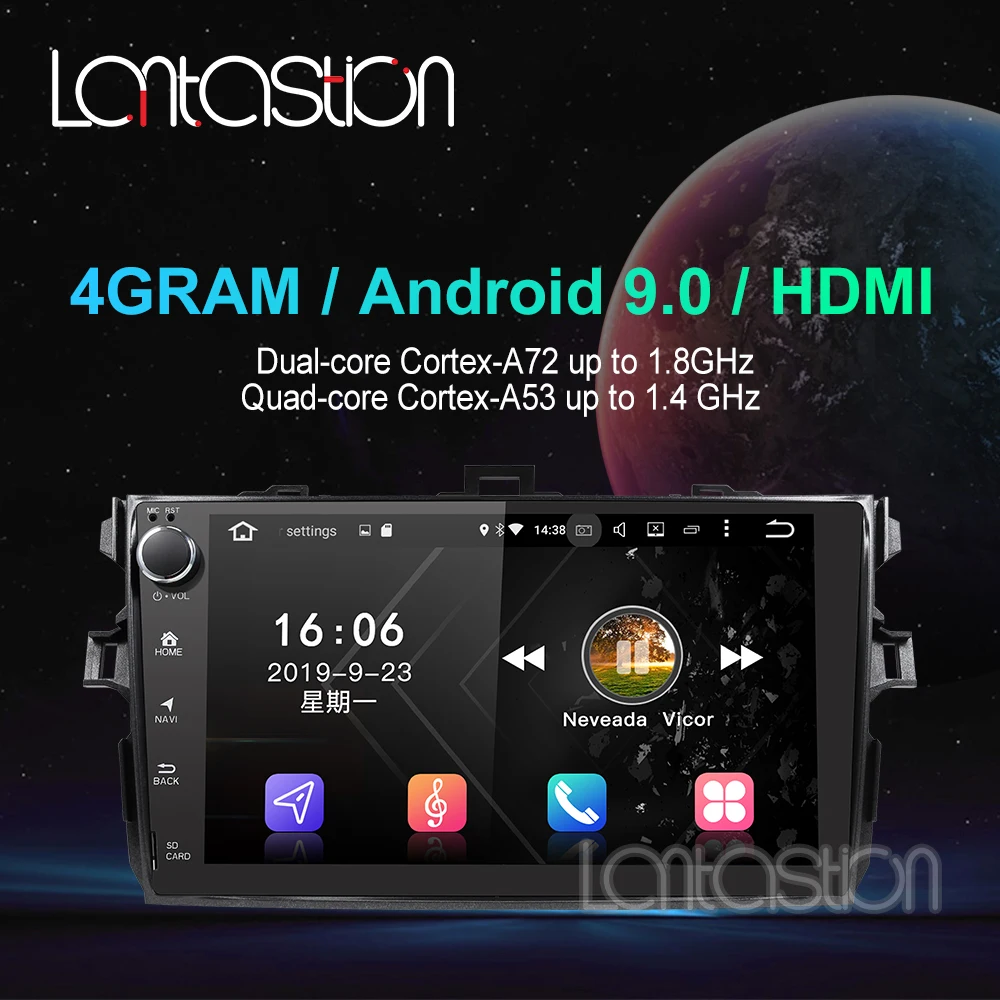 4G ram android 9 0 DSP автомобильное радио dvd gps навигация для Toyota corolla 2007 2008 2009 2010 2011
