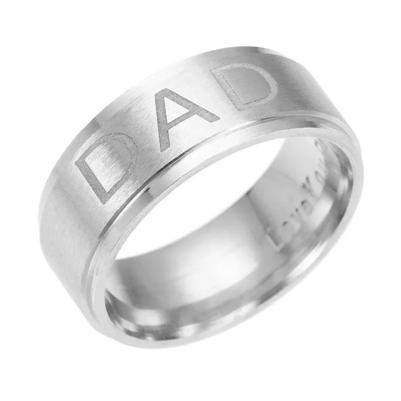8mm Silver Горячая Кольца из нержавейки модные Для мужчин Титан кольца ювелирные изделия OC20 - Цвет основного камня: 8mm Silver