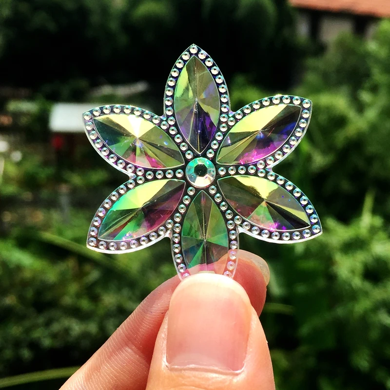 46 мм прозрачный белый цвет ав лошади большой хрустальный цветок стразы