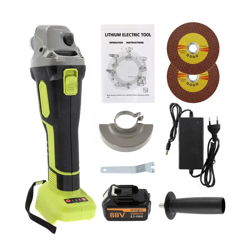 88VF Беспроводная угловая шлифовальная машина литий ионная бесщеточная