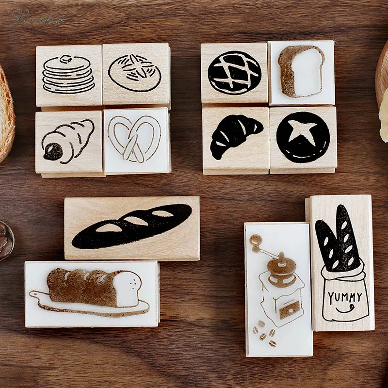 Винтажные штампы XINAHER для украшения хлеба деревянные резиновые скрапбукинга