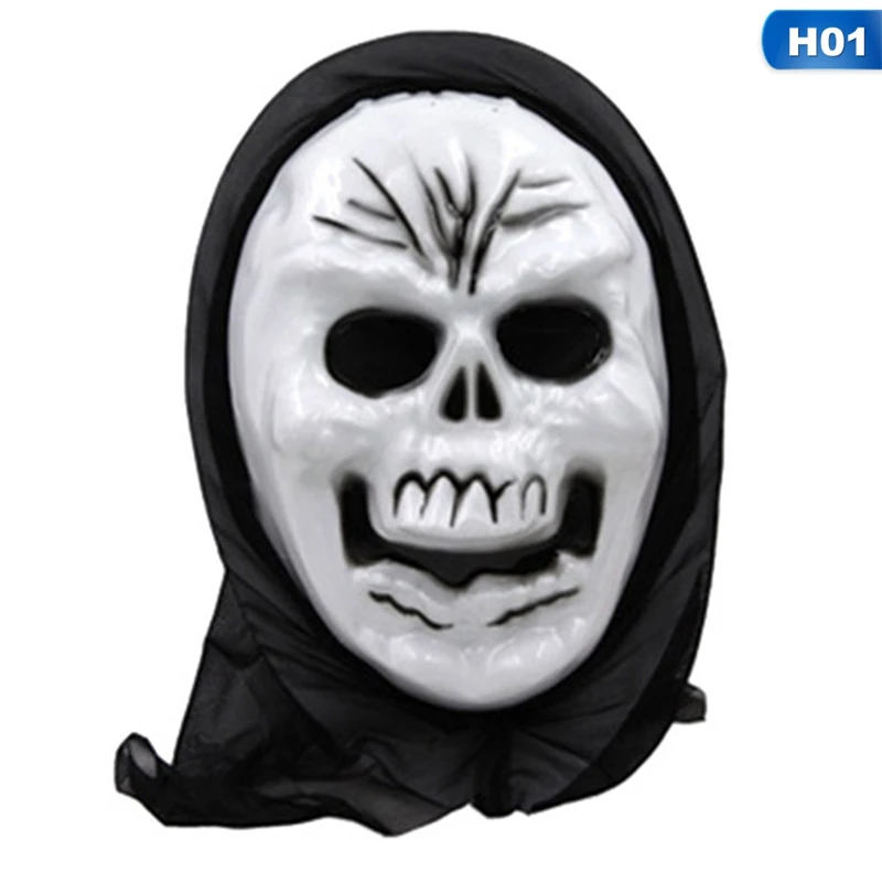 Маска призрак смерти с криком черепом многослойным лицом страшный Хэллоуин