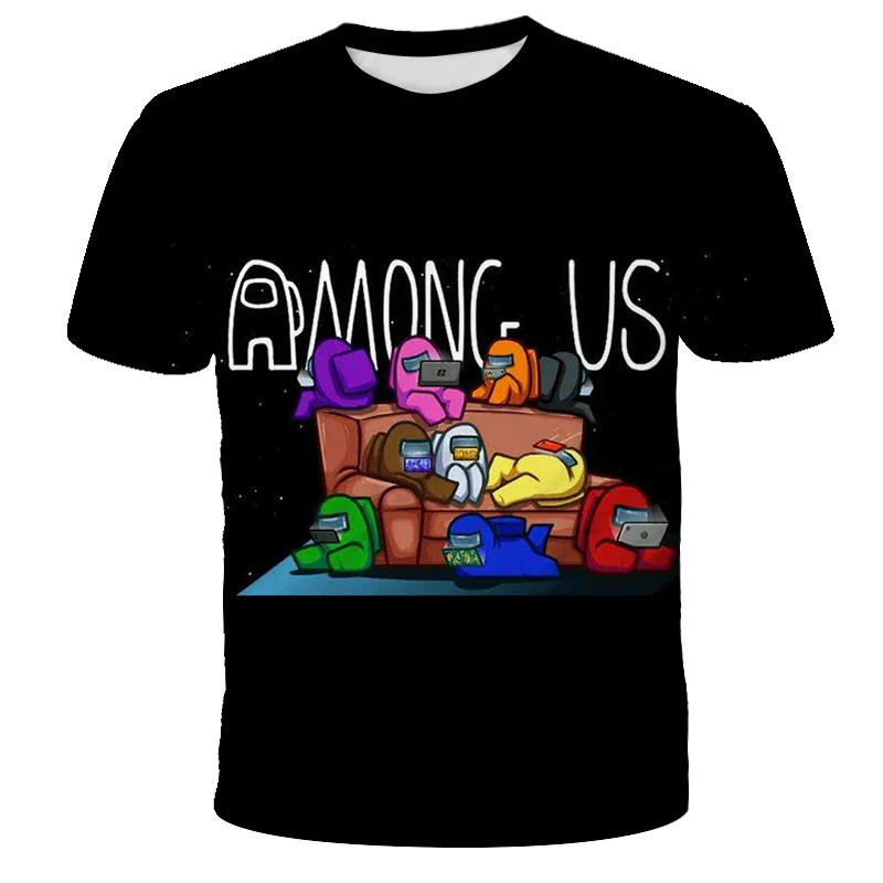 

Summer Short Sleeve 3D Cartoon Shirts Funny Game Boys T-Shirt Impostor Graphic Kid Tops 4-16 Years Children Tops Tee
