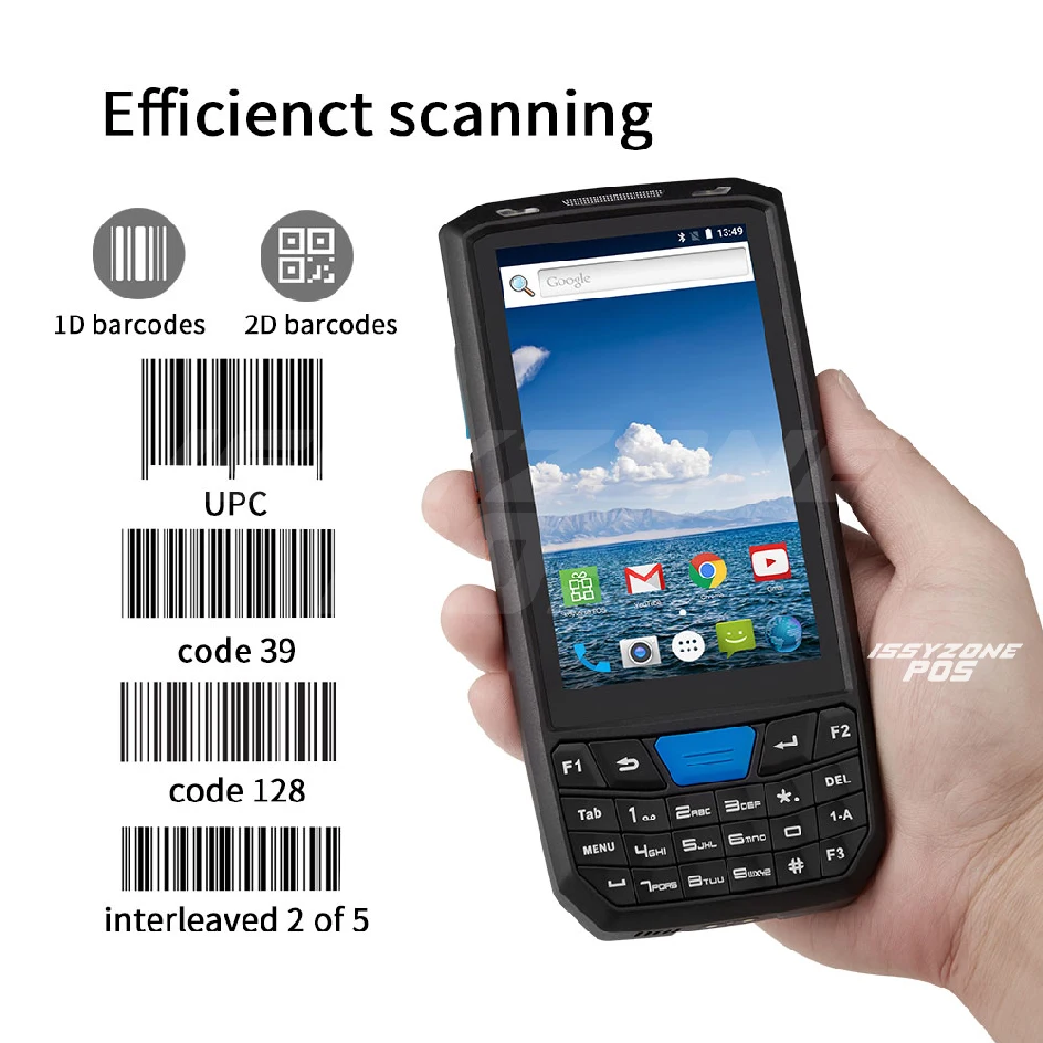 ISSYZONEPOS ручной КПК Android 8,1 сканер штрих-кода 1D 2D считыватель штрих-кода коллектор данных POS терминал склад КПК