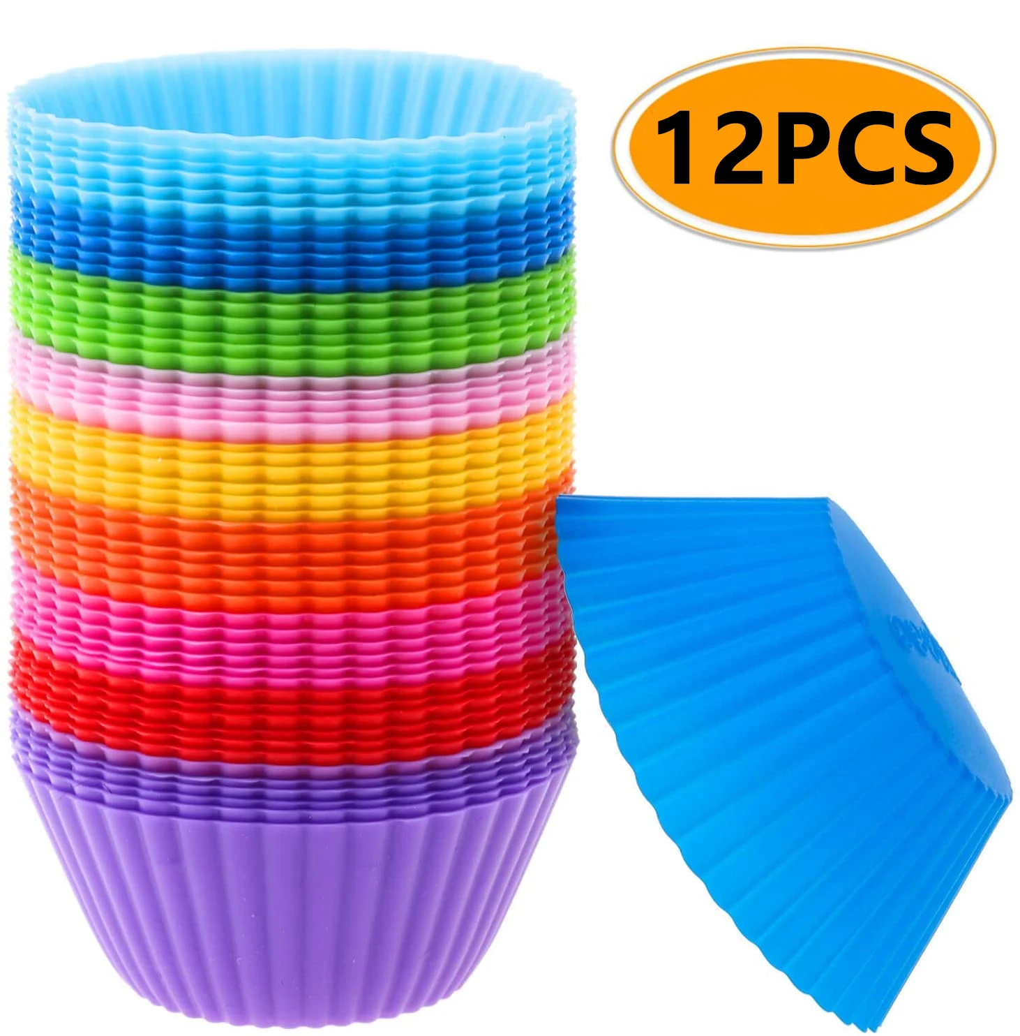 16 шт./лот Форма для кексов Маффин цветная круглая форма силиконовая выпечки