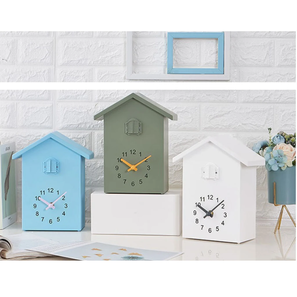 

Mute Sweeping Wall Clock Cuckoo Tell Time Battery Powered Kids Gifts Table