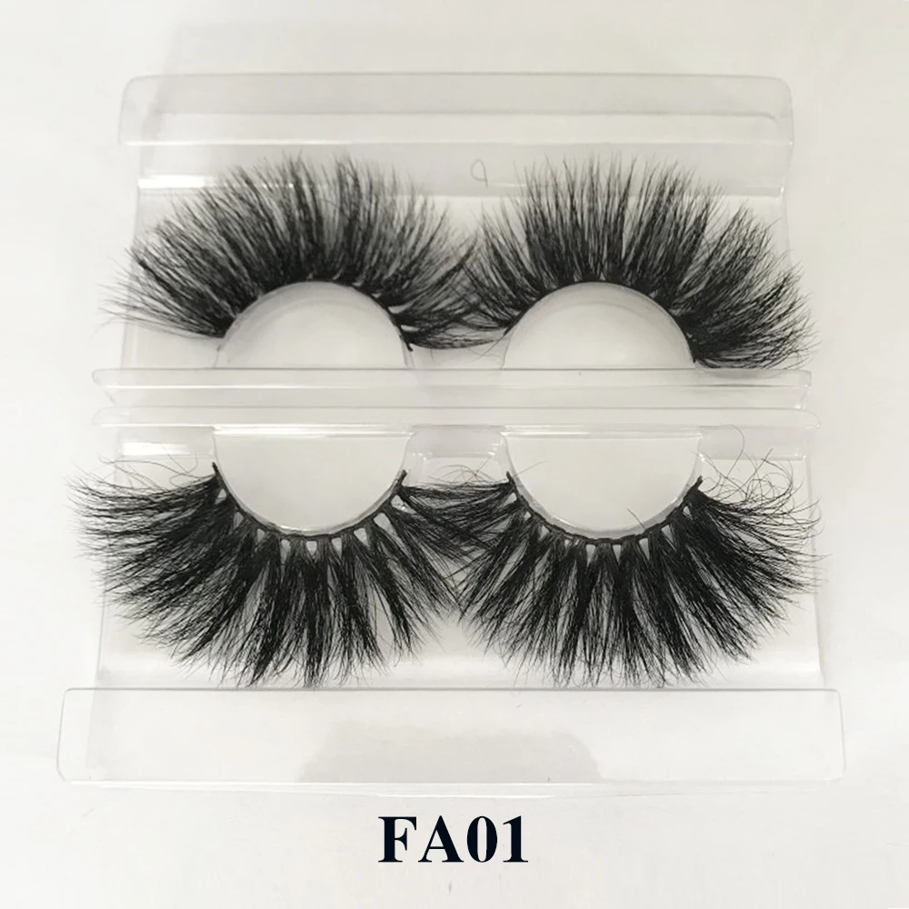

1 Pairs Messy Fake Lashes Mink Bulk Dramatic 25mm Full Strip Lashes 5D Fluffy Top Quality False Eyelashes Extension Vendors