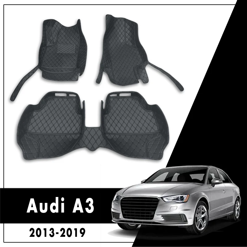 Alfombrillas de cuero personalizadas para coche, accesorios para Interior de salpicadero, 8V para Audi A3 Sedan 2013, 2014, 2015, 2016, 2017, 2018, 2019