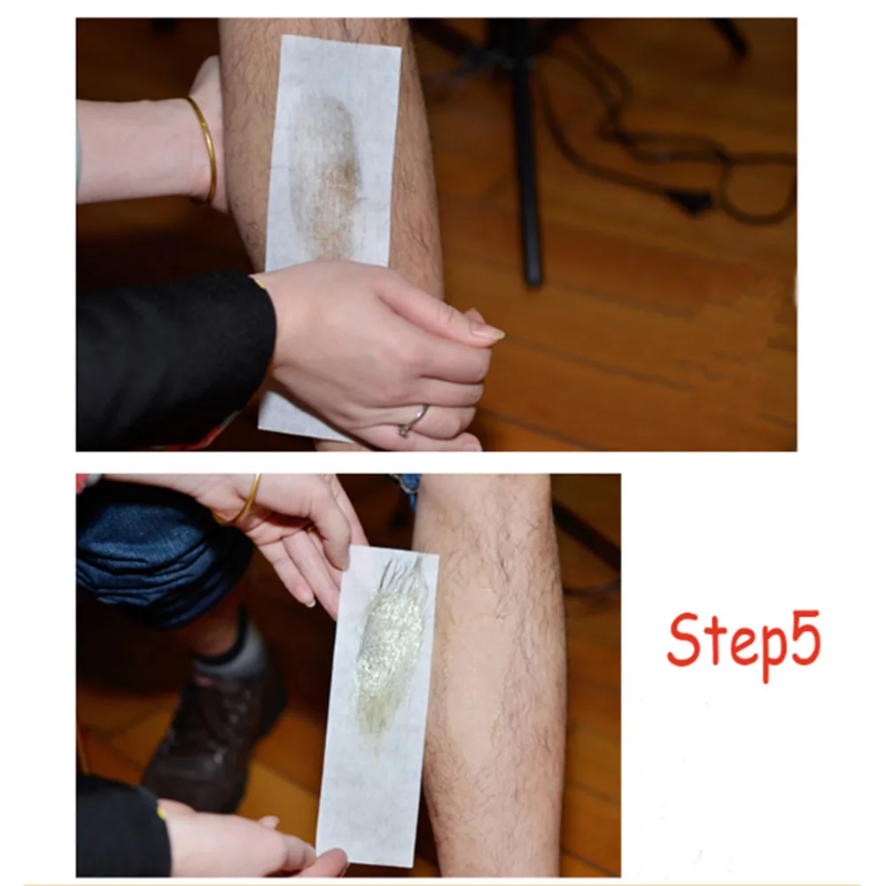 100 шт./лот Нетканая бумага для удаления волос на ногах теле лице восковая полоса