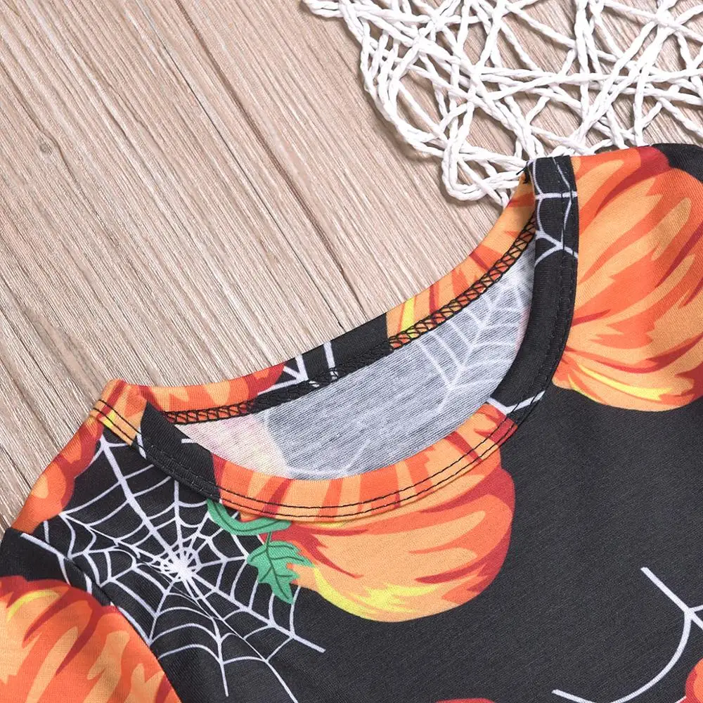 

Fall hot sale holiday halloween thanksgiving pumpkin boutique girl baby dress