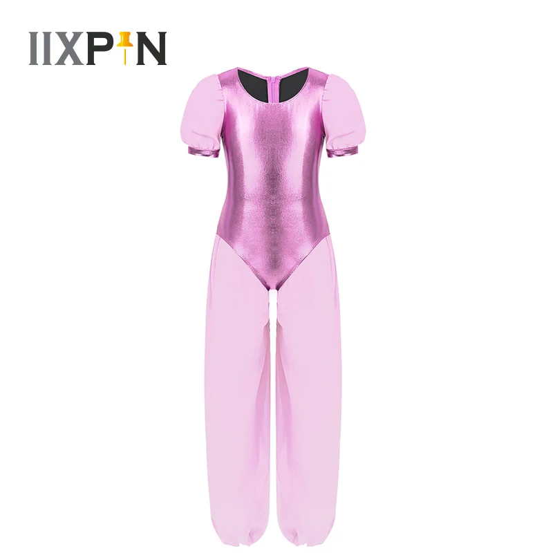 Сказочный костюм принцессы для танцев с короткими рукавами из металлического