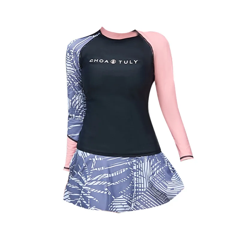 Женский купальник с юбкой размера плюс купальный костюм из двух предметов в