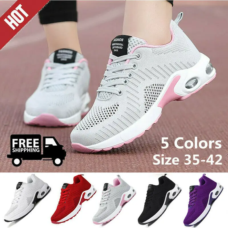 

Women's Lightweight Air Cushion Sneakers Mesh Sports Tennis Running Sneakers Size