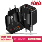 Зарядное устройство с двумя портами 20WPD + QC, цифровой дисплей, экран для быстрой зарядки, аксессуары для телефонов с зарядкой для США, ЕС, Великобритании
