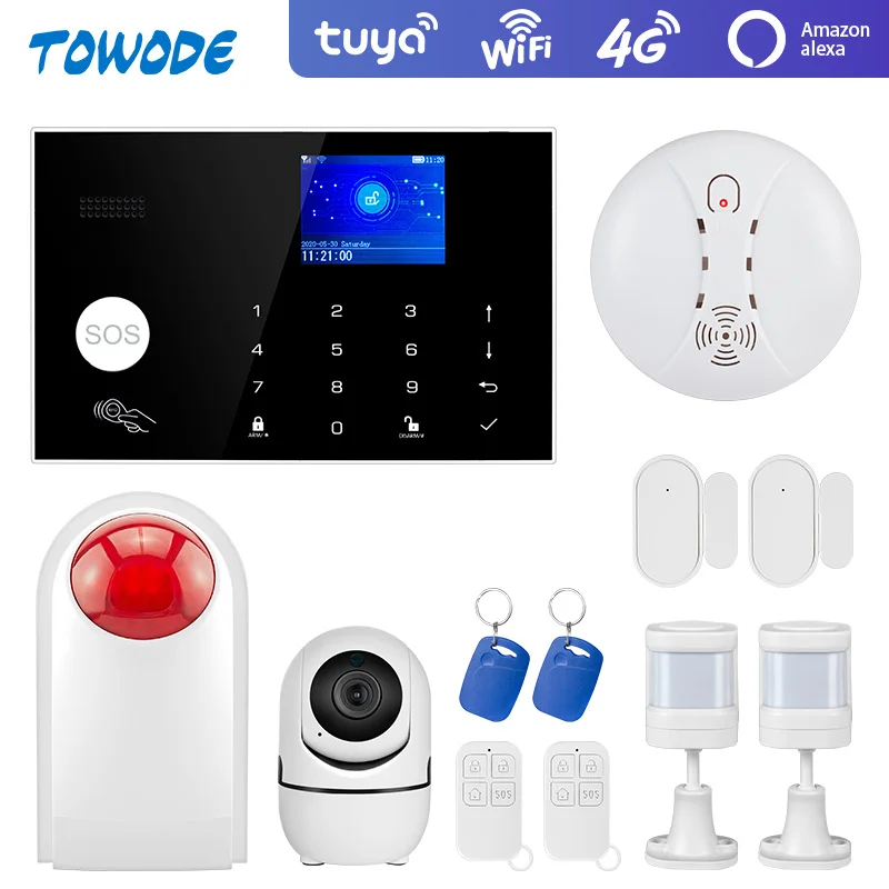 Towode Tuya Wi-Fi Беспроводной сигнализации Системы s G34 охранной Цвет 11 языков