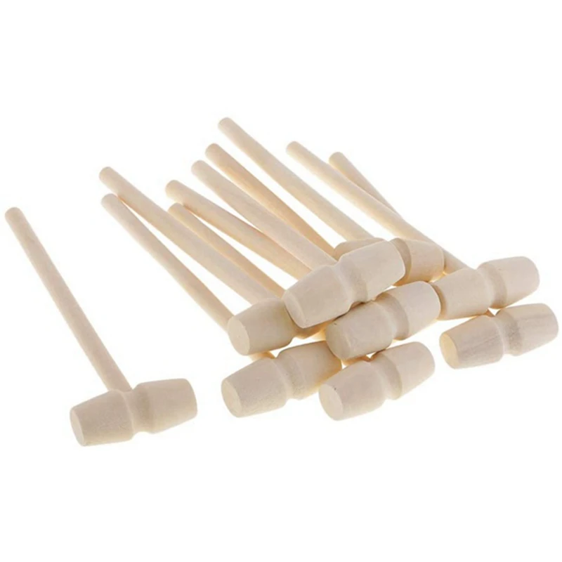 

80Pieces of Wooden Hammers, DIY Leather Crafts, Jewelry Making Crafts DIY Handmade Accessories