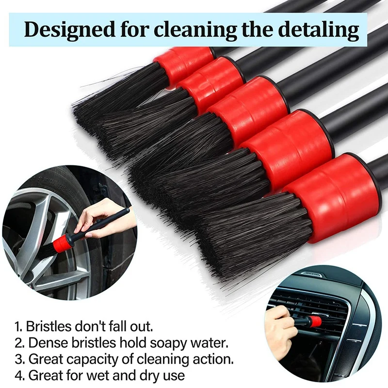

Car Beauty Brush Set 18 Pieces of Car Beauty Brushes for Cleaning the Interior and Exterior of Cars and Motorcycles