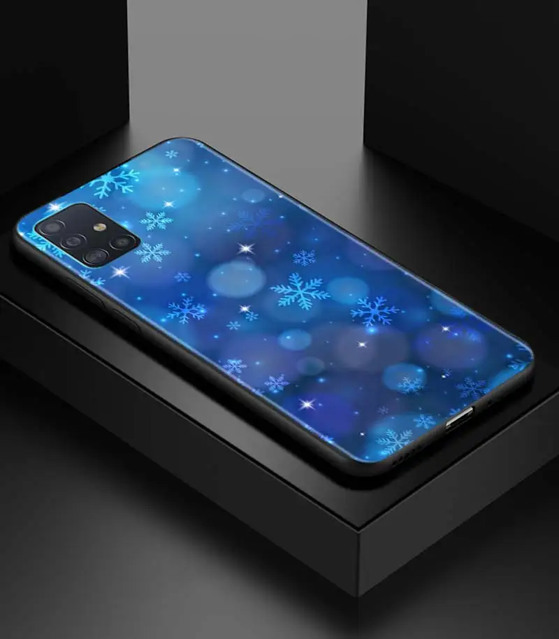 

Winter Snowflakes Silicone Case For Samsung Galaxy A51 A71 A50 A70 A10 A12 A20e A30 A40 A21s A41 A31 A02s Cover Coque Fundas