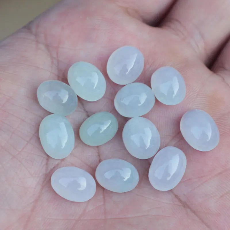 

Женское овальное кольцо из Мьянмы ледяного типа с изумрудом и нефритом, ювелирные изделия из натурального бирманского нефрита, нефрита, акс...