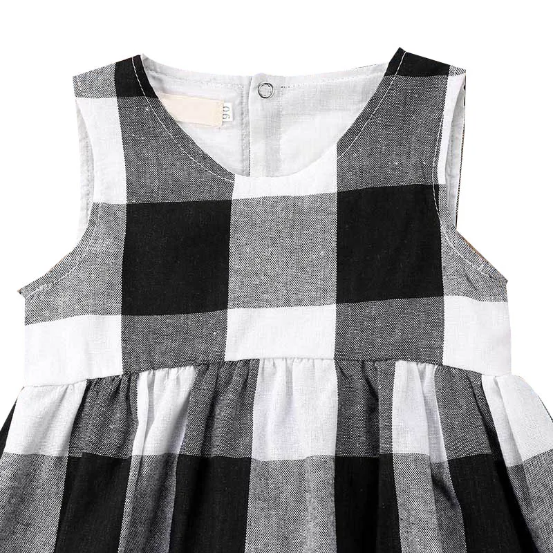 2020 Kids Girl Sleeveless Dress 2-7 T Summer Plaid Cotton Princess Simple Casual Dresses Kid Outfit | Детская одежда и обувь