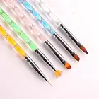 Кисть для УФ-гель-лака для ногтей ручка с кристаллами ручка для маникюра акриловый УФ-Гель-лак дизайн точечная ручка для наращивания кисть для рисования Инструменты