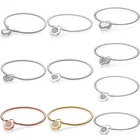 Оригинальный замок с логотипом S925 и надписью, замок с вашим обещанием, Регал, сердце, висячий замок для бусин Pandora, очаровательные ювелирные изделия