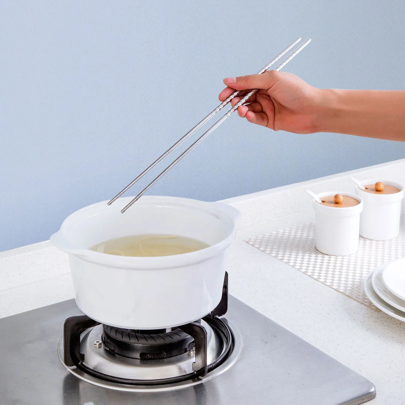 Горячая 1 пара нержавеющая сталь горячий горшок длинные палочки для жарки еды