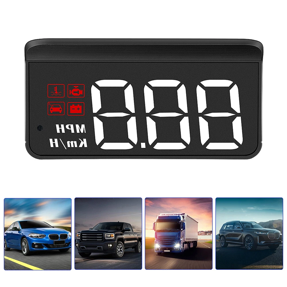 

HUD Digital Car Speedometer Head Up Display Auto Electronic Voltage Alarm OBD2 LED Windshield Projectors Car Intelligent System