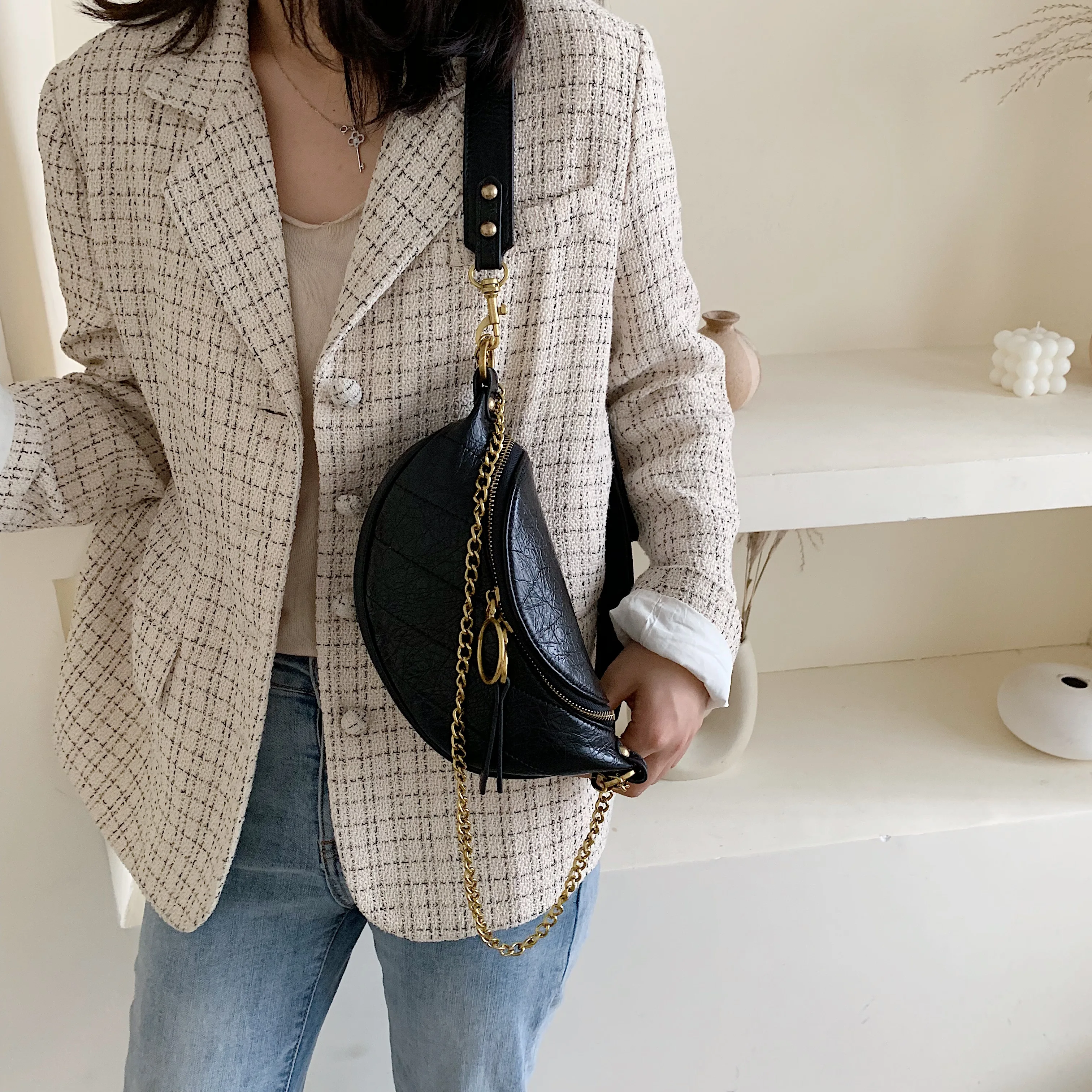 Одноцветные сумки через плечо из искусственной кожи для женщин 2020 круглая сумка