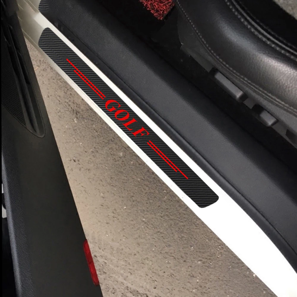4 шт. защитные наклейки на пороги автомобиля для VW GOLF 1 2 3 5 6 7 MK4 MK5 MK6 MK7 аксессуары |