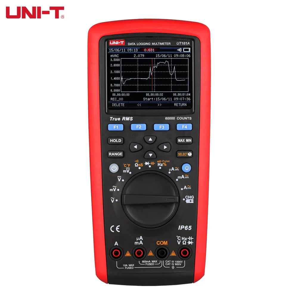 

UNI-T UT181A True RMS промышленный мультиметр, 60000 отсчетов, фильтр для нижних частот, измерение проводимости и двойной температуры
