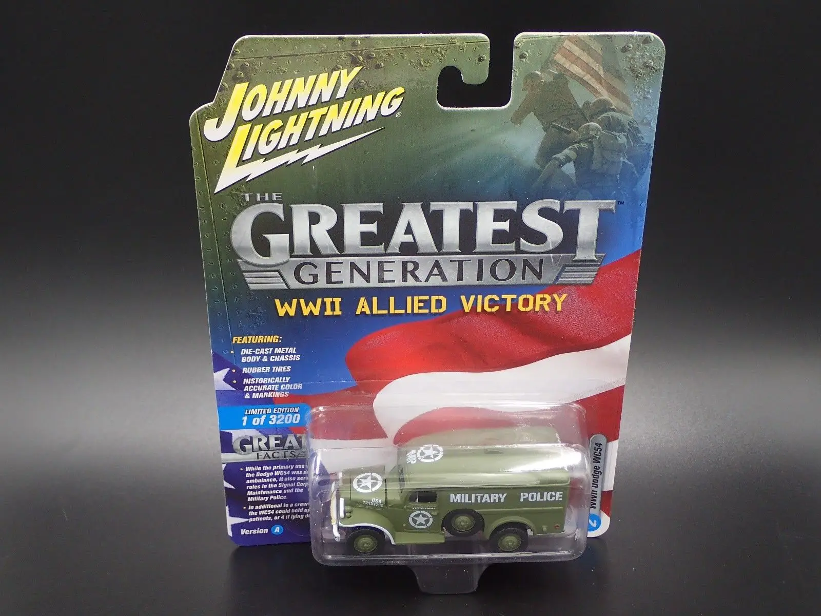 

Johnny Lightning 1/64 second world war Army dodge Diecast Collection of Simulation Alloy Car Model Children Toys