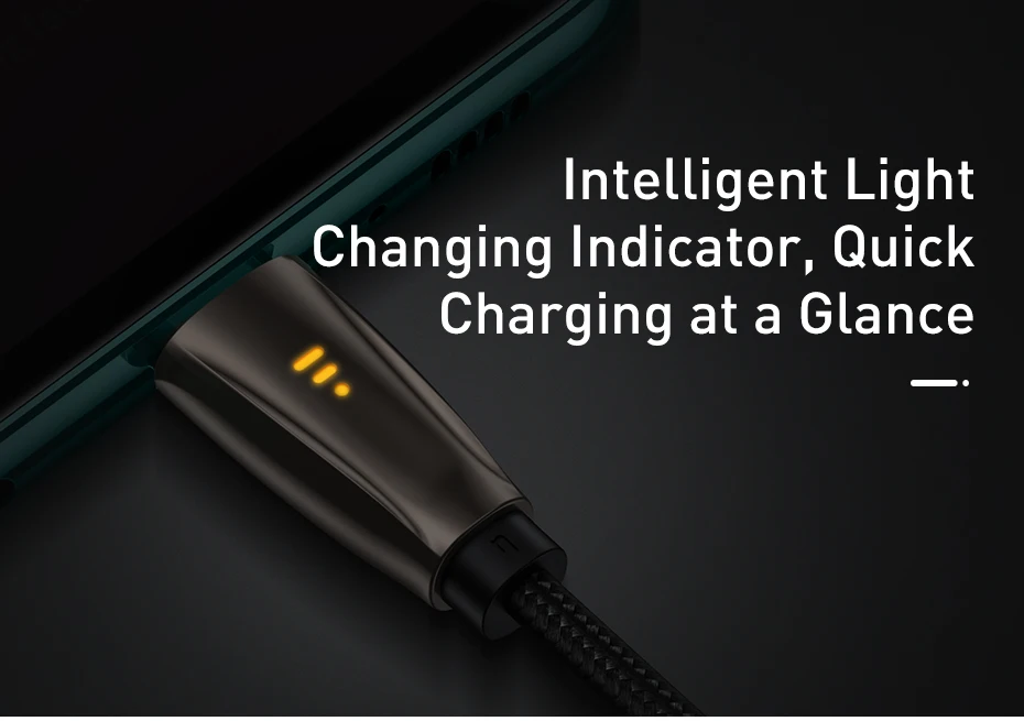 Baseus usb type-C кабель для Samsun S9 S10 Quick Charge 3,0 USB C кабель для Xiaomi Redmi Note 8 Pro светодиодный usb type USB-C провод