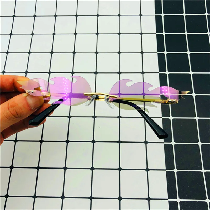 Мужские и женские солнцезащитные очки без оправы роскошные трендовые в