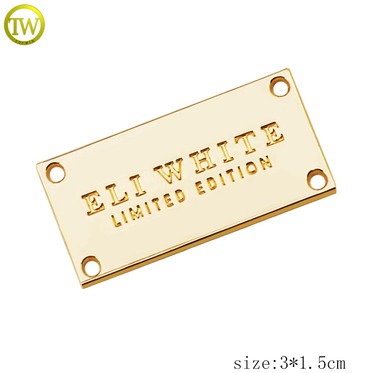 Заводская поставка античная латунь под заказ металлический логотип именные