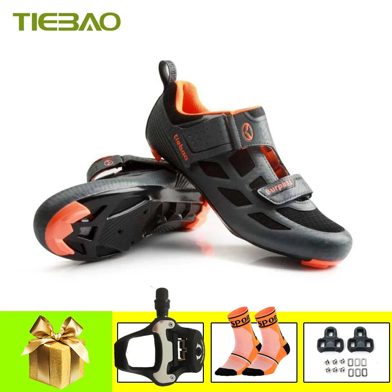 Tiebao sapatilha ciclismo обувь для велоспорта Троеборье Мужская дышащая езды на велосипеде